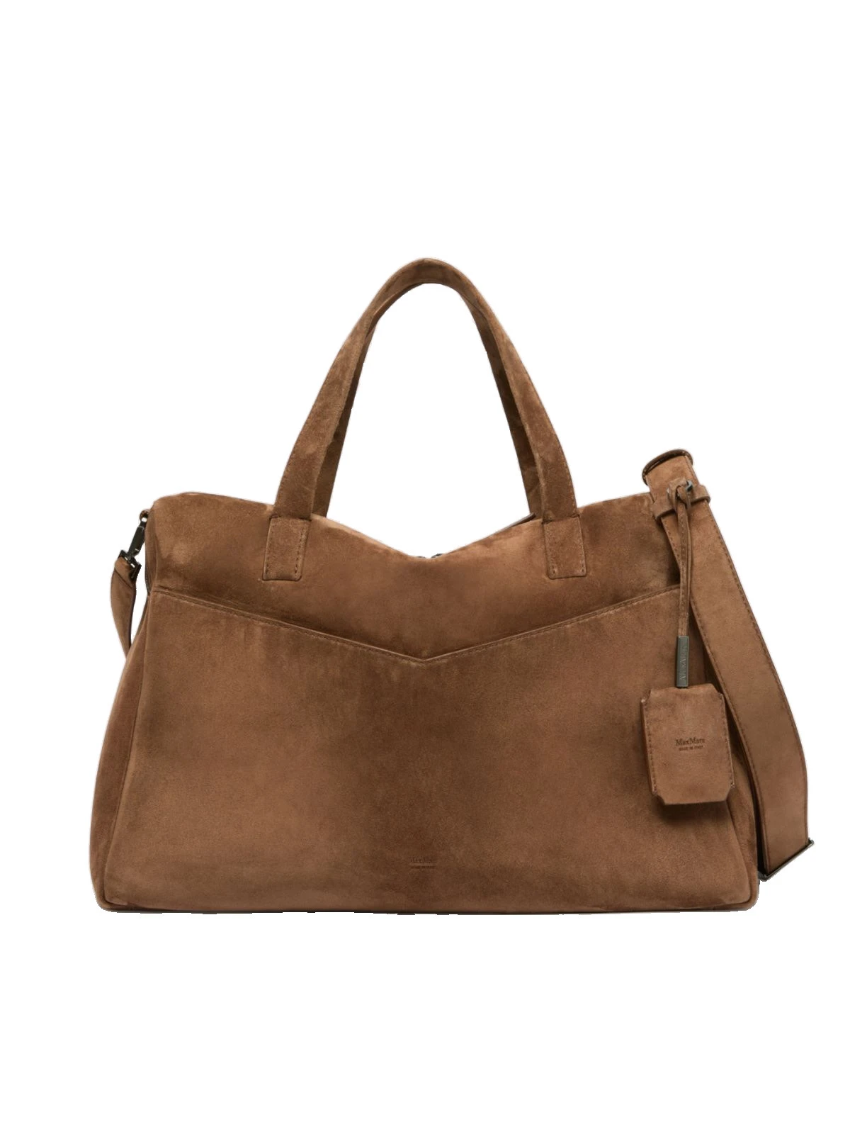 Max Mara Extra-Large Split Leather Shoulder Bag in Hazelnut Brown Max Mara Extra-Large Split Leather Shoulder Bag in Hazelnut Brown | Shoulder & Crossbody Bags | Coveti