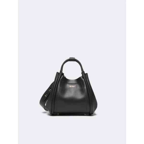 Max Mara Extra Small Leather Marine Bag in Black | Mini Bags | Coveti