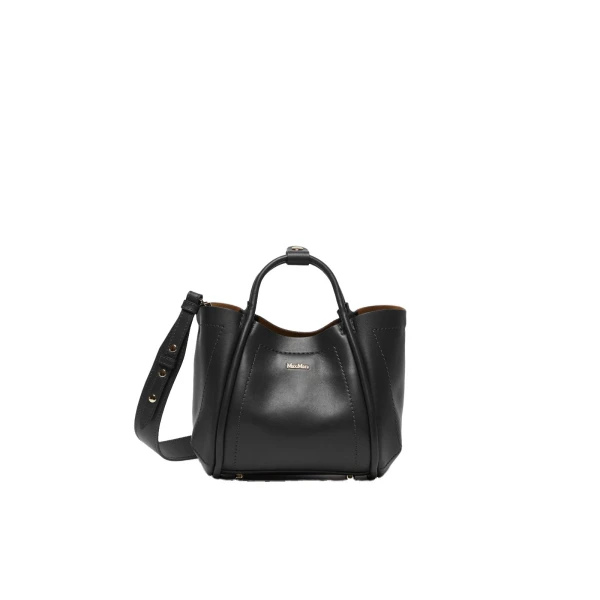 Extra Small Leather Marine Bag in Black