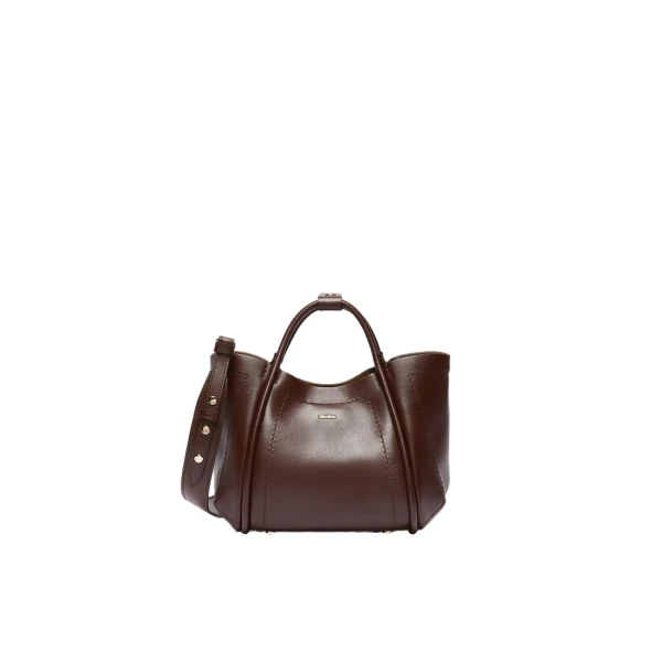 Extra Small Leather Marine Bag in Brown