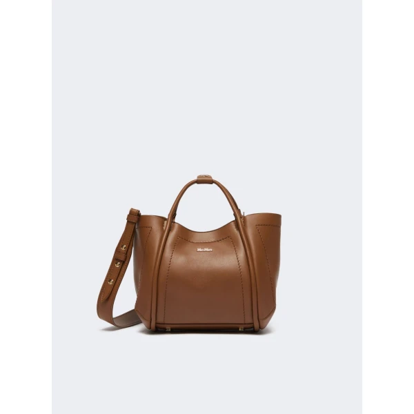 Max Mara Extra Small Leather Marine Bag in Brown Bronze | Mini Bags | Coveti