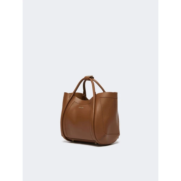 Max Mara Extra Small Leather Marine Bag in Brown Bronze | Mini Bags | Coveti