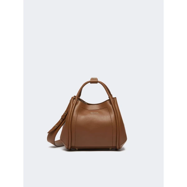 Max Mara Extra Small Leather Marine Bag in Brown Bronze | Mini Bags | Coveti