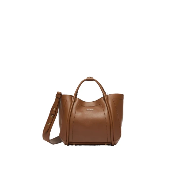 Extra Small Leather Marine Bag in Brown Bronze