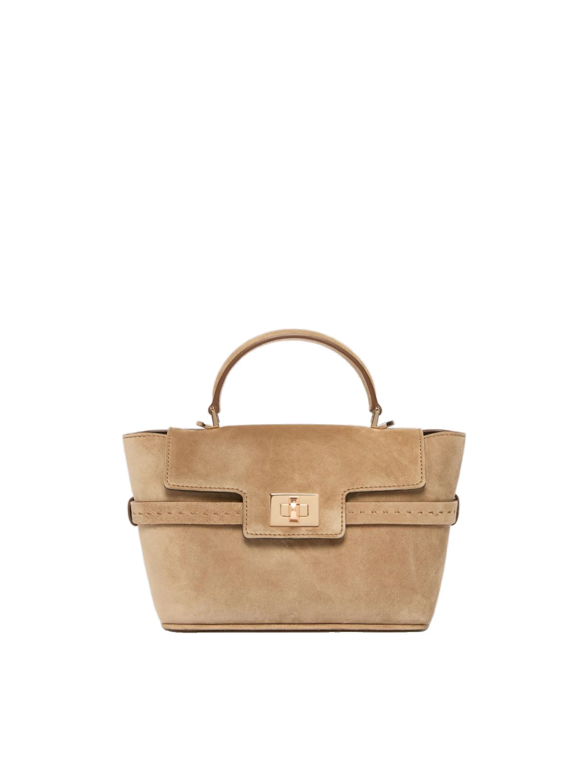 Max Mara Extra Small Margaux Suede Handbag in Beige Max Mara Extra Small Margaux Suede Handbag in Beige | Mini Bags | Coveti