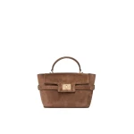 Max Mara Extra Small Margaux Suede Handbag in Brown | Mini Bags | Coveti
