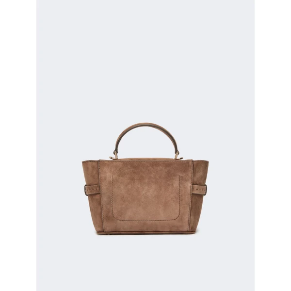 Max Mara Extra Small Margaux Suede Handbag in Brown | Mini Bags | Coveti