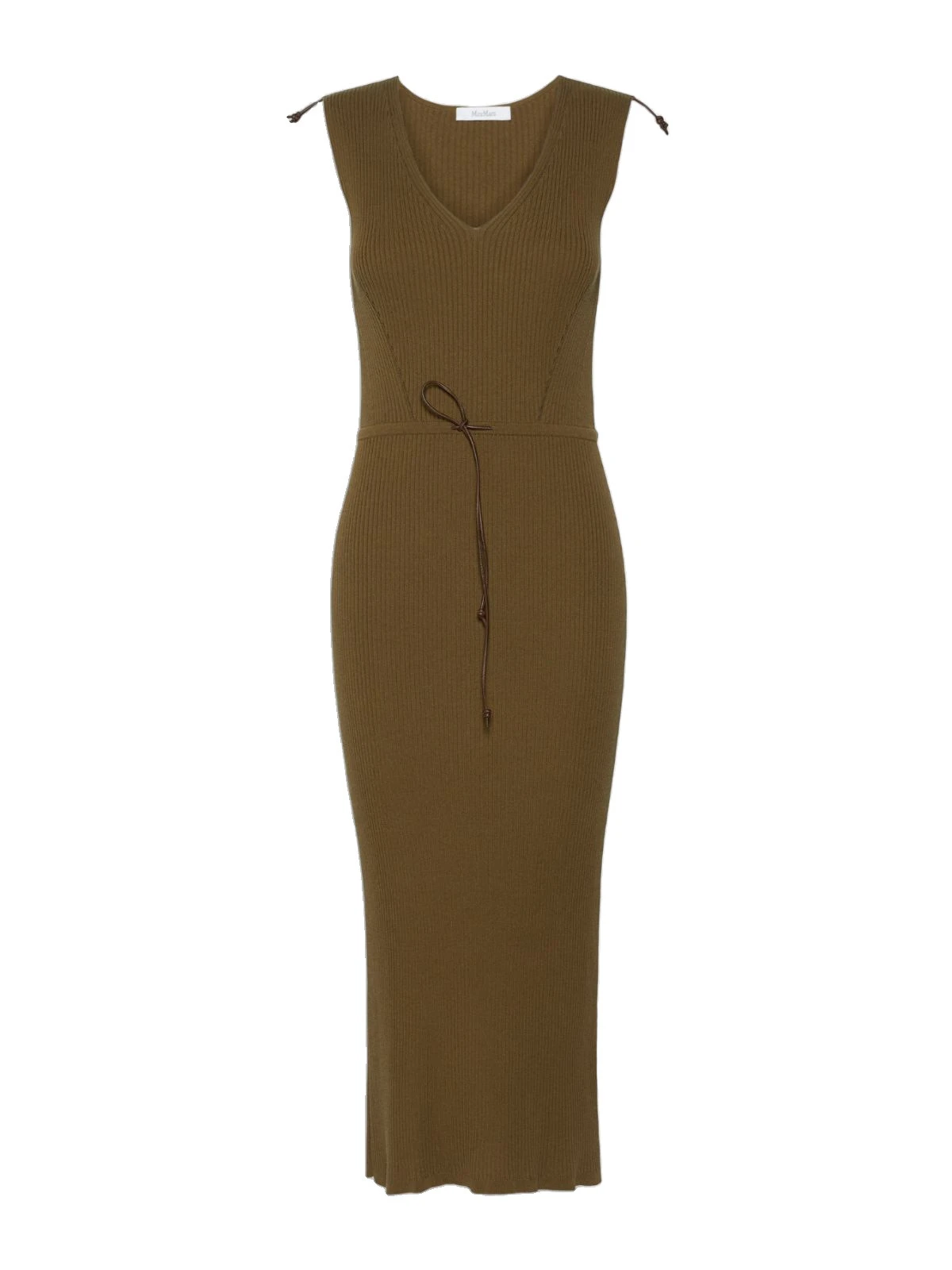 Max Mara Fado Rib-Knit Cotton and Viscose Dress in Mud Max Mara Fado Rib-Knit Cotton and Viscose Dress in Mud | Maxi Dresses | Coveti