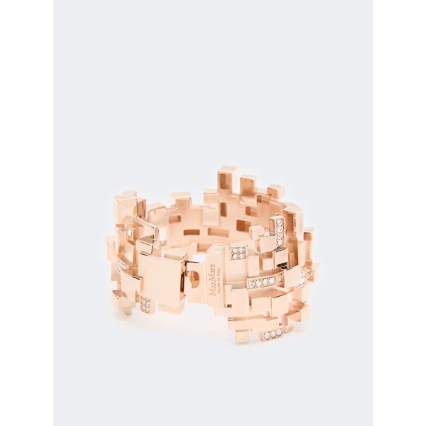 Max Mara Faida Rhinestone Bracelet in Bronze | Bracelets | Coveti