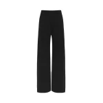 Max Mara Faida Viscose Crepe Knit Trousers in Black | Tailored pants | Coveti