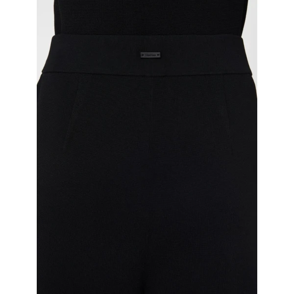 Max Mara Faida Viscose Crepe Knit Trousers in Black | Tailored pants | Coveti