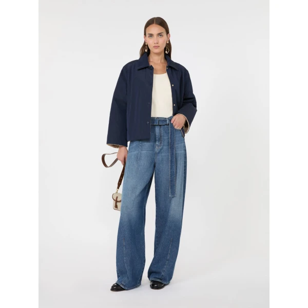 Max Mara Falena Reversible Padded Taffeta Jacket in Navy | Jackets | Coveti