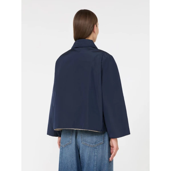 Max Mara Falena Reversible Padded Taffeta Jacket in Navy | Jackets | Coveti