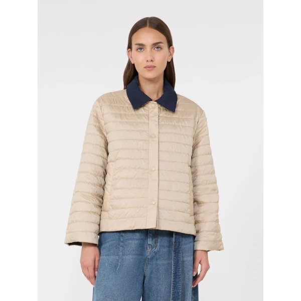 Max Mara Falena Reversible Padded Taffeta Jacket in Navy | Jackets | Coveti
