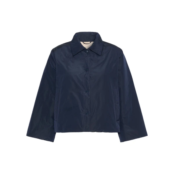 Max Mara Falena Reversible Padded Taffeta Jacket in Navy | Jackets | Coveti