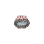 Max Mara Falla Rhinestone Brooch in Red | Brooches & Pins | Coveti