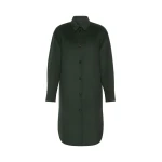 Max Mara Fante Wool Drap Midi Coat in Dark Green | Wool Coat | Coveti