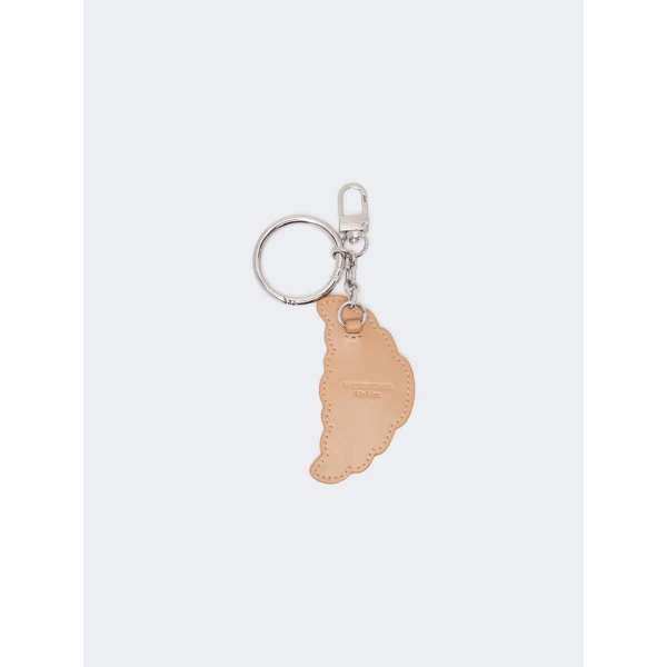 Max Mara Fantino Leather Keyring in Brown | Bag charms | Coveti