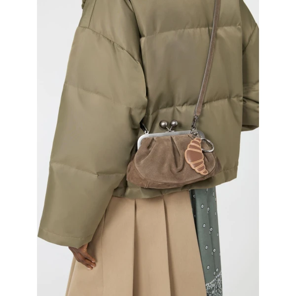Max Mara Fantino Leather Keyring in Brown | Bag charms | Coveti