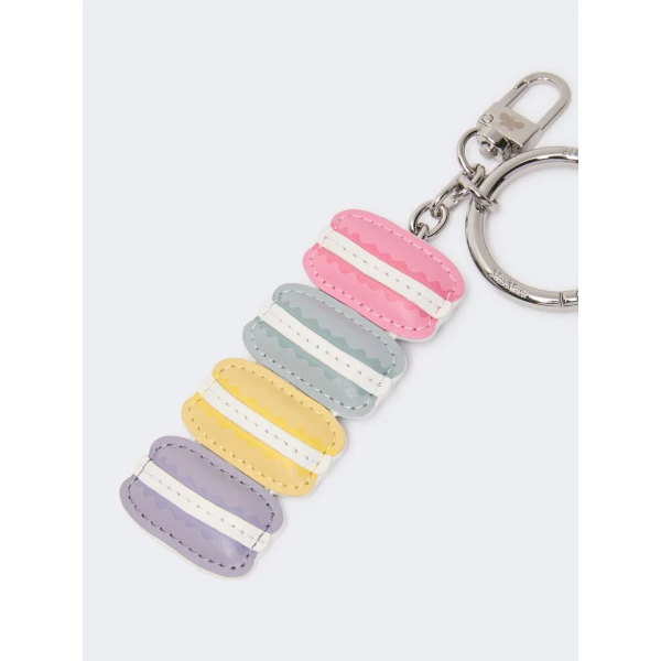 Max Mara Fantino Leather Keyring in Fuchsia | Bag charms | Coveti