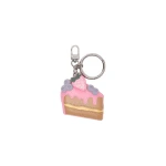 Max Mara Fantino Leather Keyring in Pink | Bag charms | Coveti