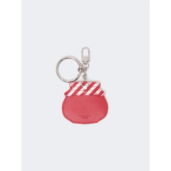 Max Mara Fantino Leather Keyring in Red | Bag charms | Coveti