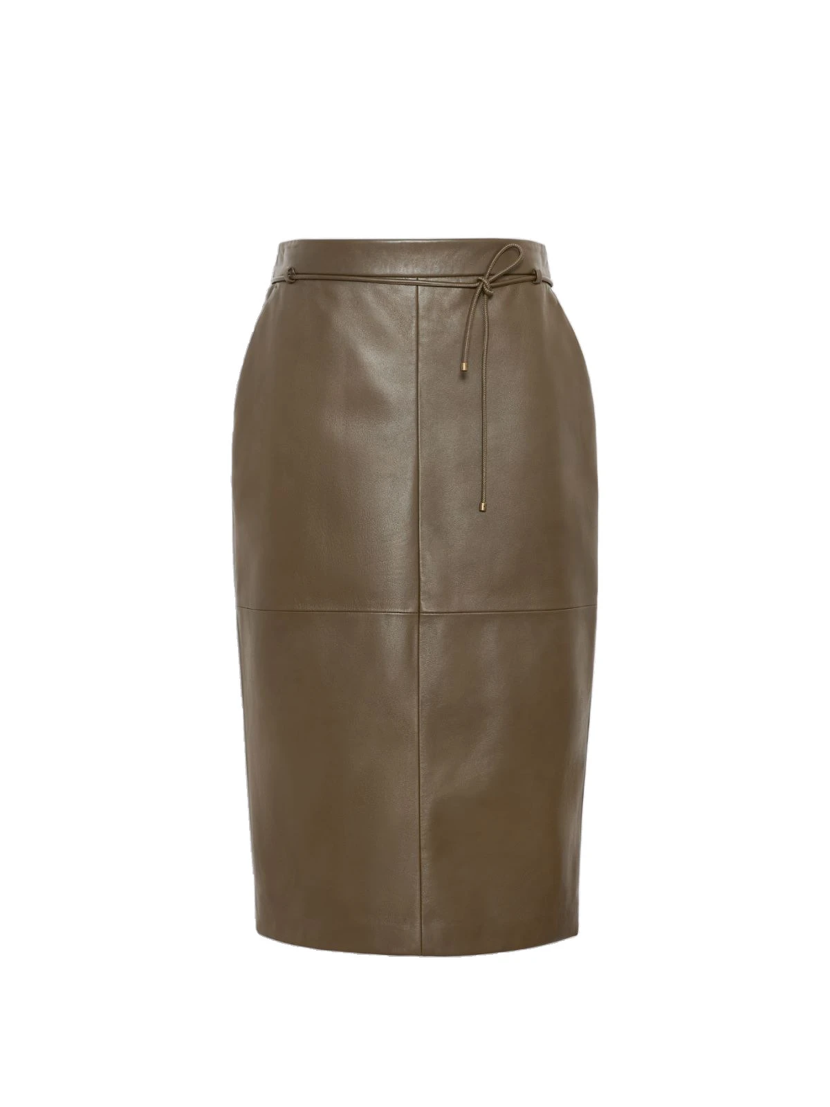 Max Mara Fantino Natural Nappa Leather Pencil Skirt in Khaki Max Mara Fantino Natural Nappa Leather Pencil Skirt in Khaki | Leather Skirts | Coveti