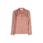 Max Mara Farnese Printed Silk Pyjama Shirt in Orange | Shirts | Coveti