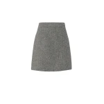 Max Mara Farnese Wool Blend Mini Skirt in Dark Grey | Mini Skirts | Coveti