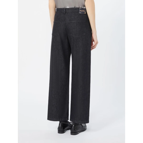 Max Mara Faro Straight-Leg Cotton Denim Jeans in Black | Denim | Coveti