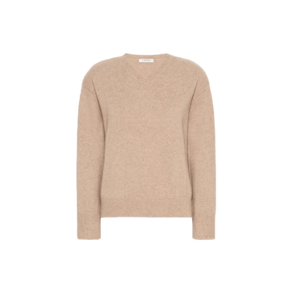 Fata Cashmere V-Neck Sweater in Clay