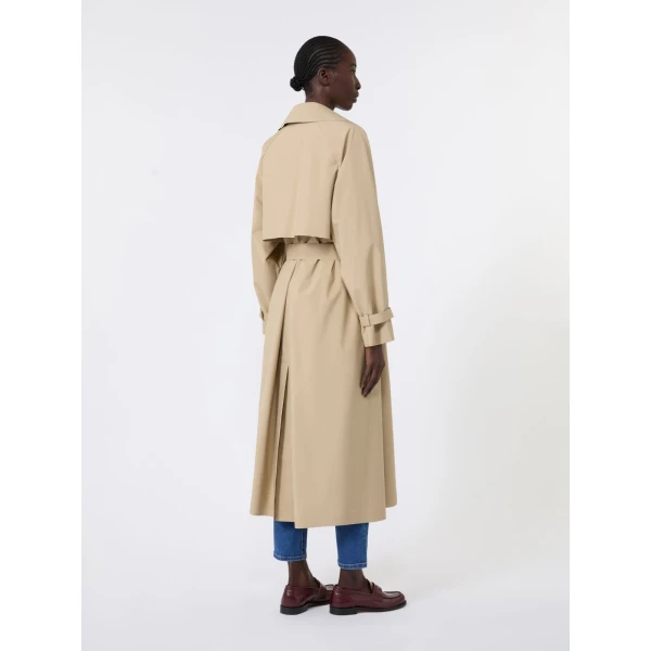 Max Mara Fatto Long Water-Repellent Trench Coat in Beige | Trench Coat | Coveti