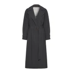 Max Mara Fatto Long Water-Repellent Trench Coat in Black | Trench Coat | Coveti