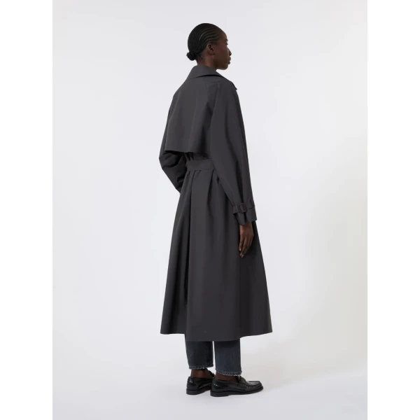 Max Mara Fatto Long Water-Repellent Trench Coat in Black | Trench Coat | Coveti