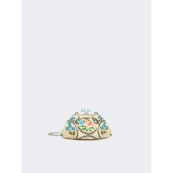Max Mara Favella Extra Small Beaded Pasticcino Bag in Pink | Mini Bags | Coveti
