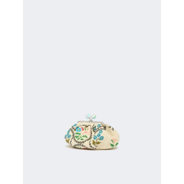 Max Mara Favella Extra Small Beaded Pasticcino Bag in Pink | Mini Bags | Coveti