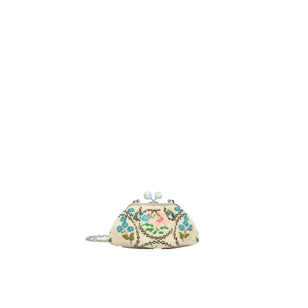 Max Mara Favella Extra Small Beaded Pasticcino Bag in Pink | Mini Bags | Coveti
