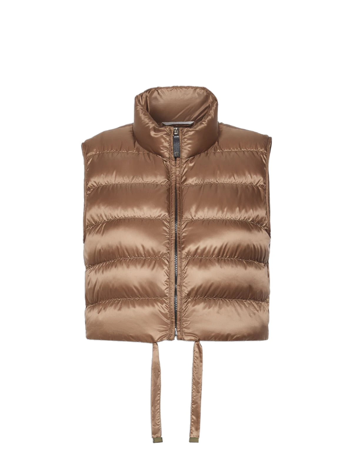 Max Mara Favilla Water-Repellent Padded Cropped Gilet in Honey Max Mara Favilla Water-Repellent Padded Cropped Gilet in Honey | Vests | Coveti