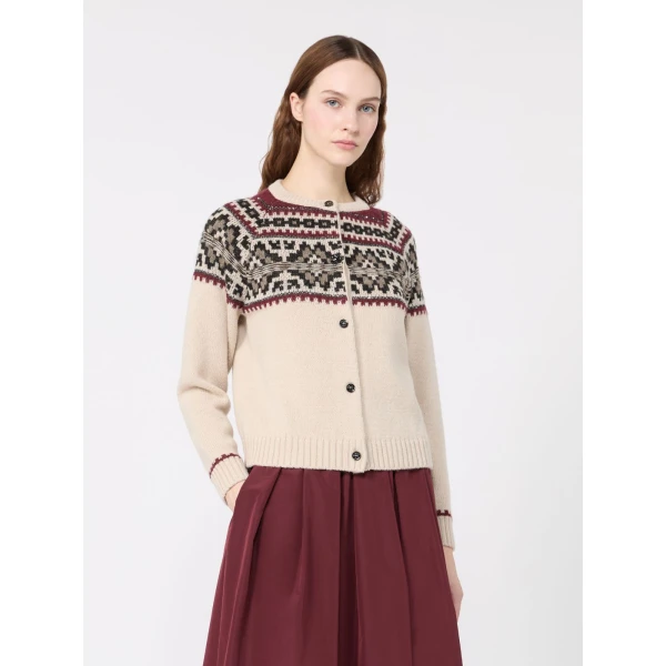 Max Mara Febe Alpaca Blend Cardigan in Ivory | Cardigan | Coveti