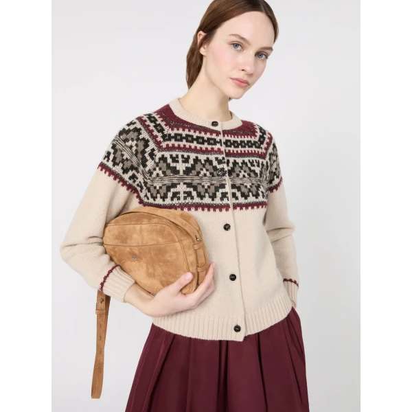 Max Mara Febe Alpaca Blend Cardigan in Ivory | Cardigan | Coveti