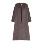 Max Mara Febo Oversized Camel and Mohair Coat in Mud | Wool Coat | Coveti