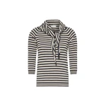 Max Mara Fenice Viscose Sweater with Scarf in Stone Grey | Sweaters | Coveti