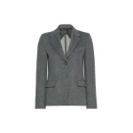 Max Mara Feroce Jacquard Jersey Blazer in Medium Grey | Blazers | Coveti