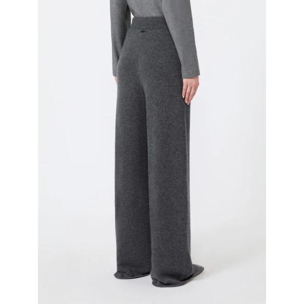 Max Mara Fiabe Wide Cashmere Trousers in Dark Grey | Wide leg pants | Coveti