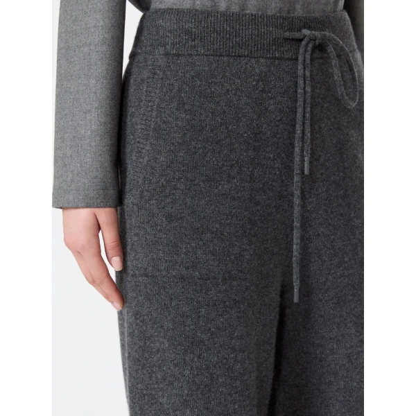 Max Mara Fiabe Wide Cashmere Trousers in Dark Grey | Wide leg pants | Coveti