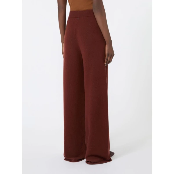 Max Mara Fiabe Wide Cashmere Trousers in Rust | Wide leg pants | Coveti