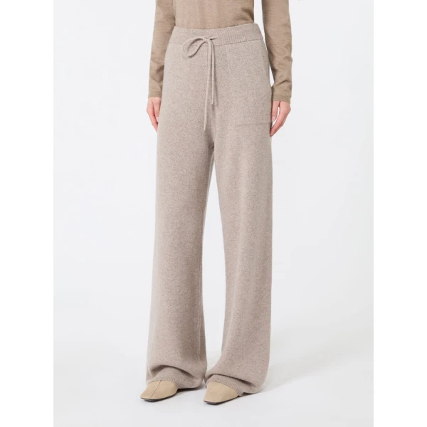 Max Mara Fiabe Wide Cashmere Trousers in Sand | Wide leg pants | Coveti