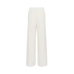 Max Mara Fiabe Wide Cashmere Trousers in White | Wide leg pants | Coveti