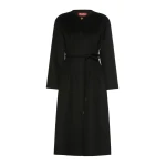 Max Mara Fiacre Wool, Cashmere and Silk Redingote Coat in Black | Wool Coat | Coveti
