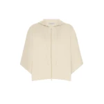 Max Mara Fidato Technical Cotton Jersey Boxy Sweater in Stone Grey | Sweaters | Coveti